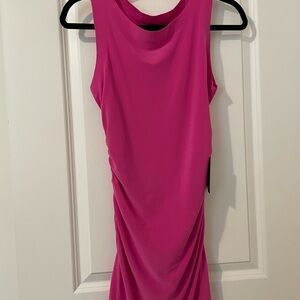 Norma Kamali Vibrant Pink Midi Dress